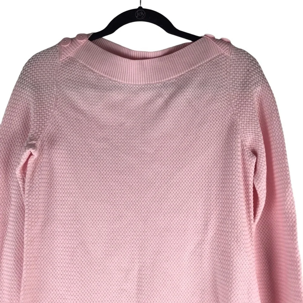 NWOT Talbots Sweater Pink Waffle Knit Size S